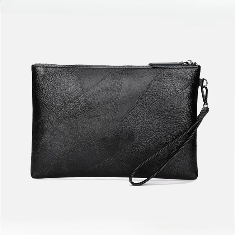 Totenkopf-Nieten-Clutch Herren-Handtaschen Modische Herren-Clutches Große Kapazität Umschlagtasche Männliche Rock-Style-Handtasche Geldbörse Handytasche – Detail 5