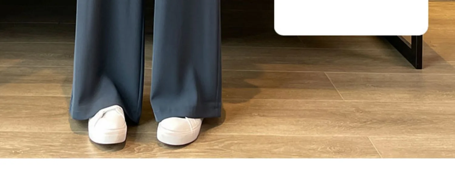 Casual Pants Woman High Sense Pendant Black Suit Wide Leg High Waist Straight Leg Loose Women's Pants Comfort Commuting Office