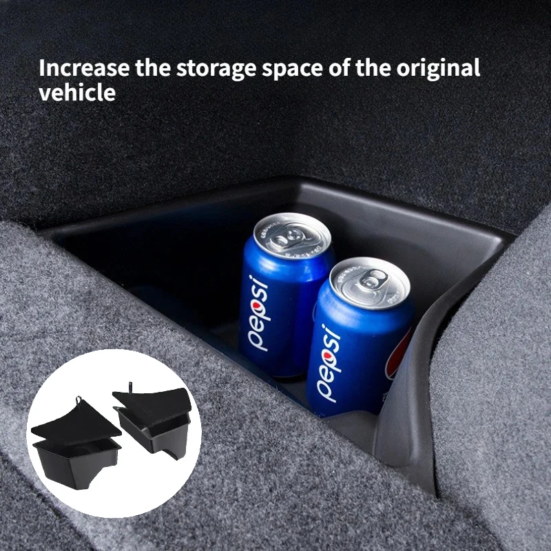 

Для Tesla Model 3 Highland 2024, задний багажник, левый боковой ящик для хранения с крышкой, органайзер для хвостового багажника, аксессуары для украшения перегородки