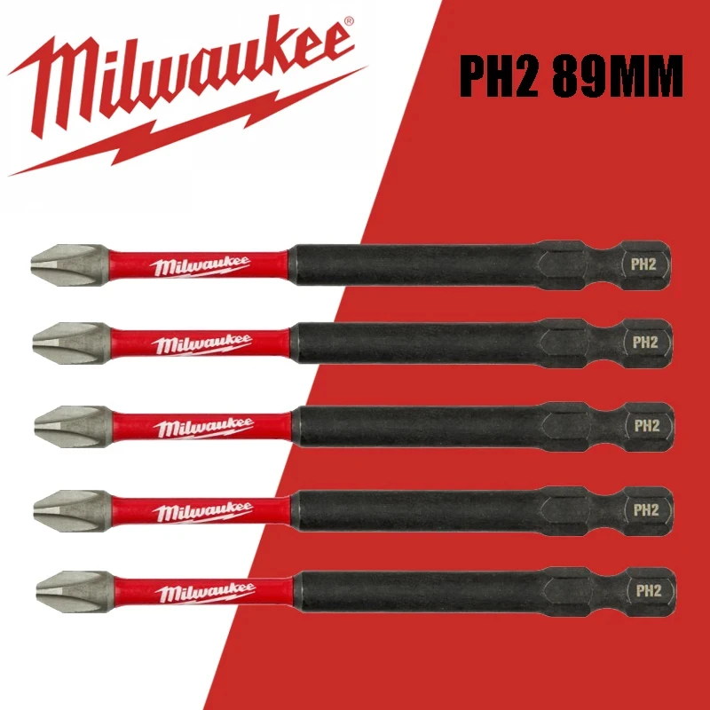 

Milwaukee Original PH2 89MM Impact Type Bit High Speed Steel Carpentry Drilling Holes Wear Resistance Bit Power Tool Accessories