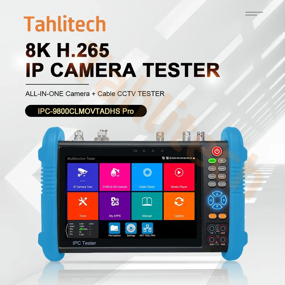 8K CCTV IP Camera Tester VGA HDMI 8MP TVI CVI AHD tester monitor video test cable tracker ptz ip wifi POE IPC 9800 Pro