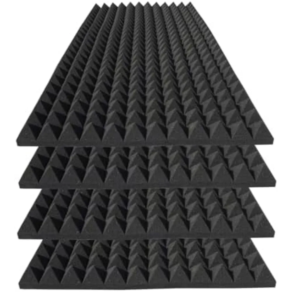 4 Pack High-Density Fire-Resistant Soundproof Panels, 48x24x2 Inch, for Home and Studio Noise Reduction
