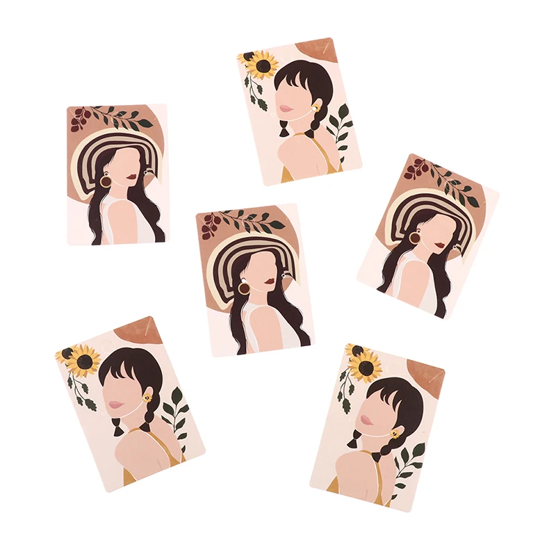 50 Stücke Frauen Muster Ohrring Display Karte Ohrstecker DIY Schmuck Paket Karte Halskette Schmuck Display Halter – Detail 10