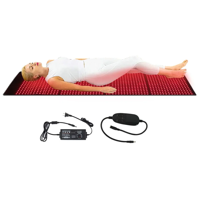 160*37CM Large Red Light Infrared Therapy Laying Pad Improve Blood Circulation Mat For Back Pain Relief Muscle Recovery