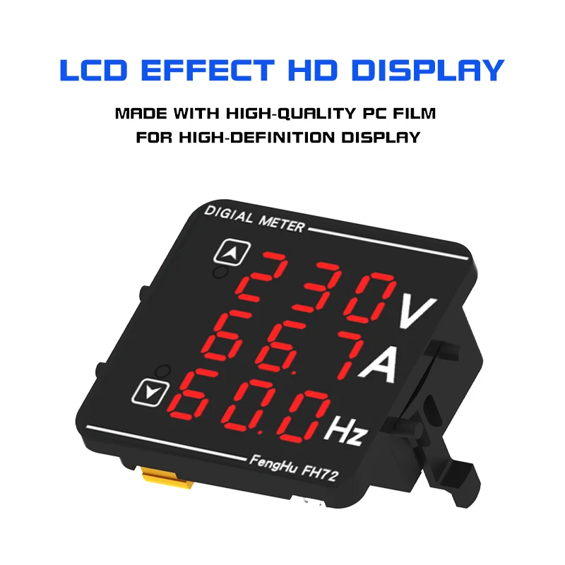 Picture 4: FH-72VAH AC Voltage and Current Frequency Meter, Digital Display, Dual Display, Triple Display, AC 50-500V Digital Instrument,