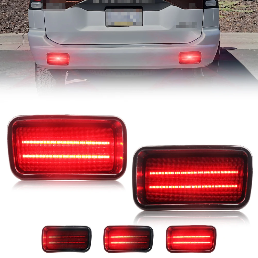 2Pcs Rear Brake Light Tail Light Reflector Turn Signal Light W/LED For 1999 2000 2001 2002 2003 2004 Mitsubishi Montero Sport