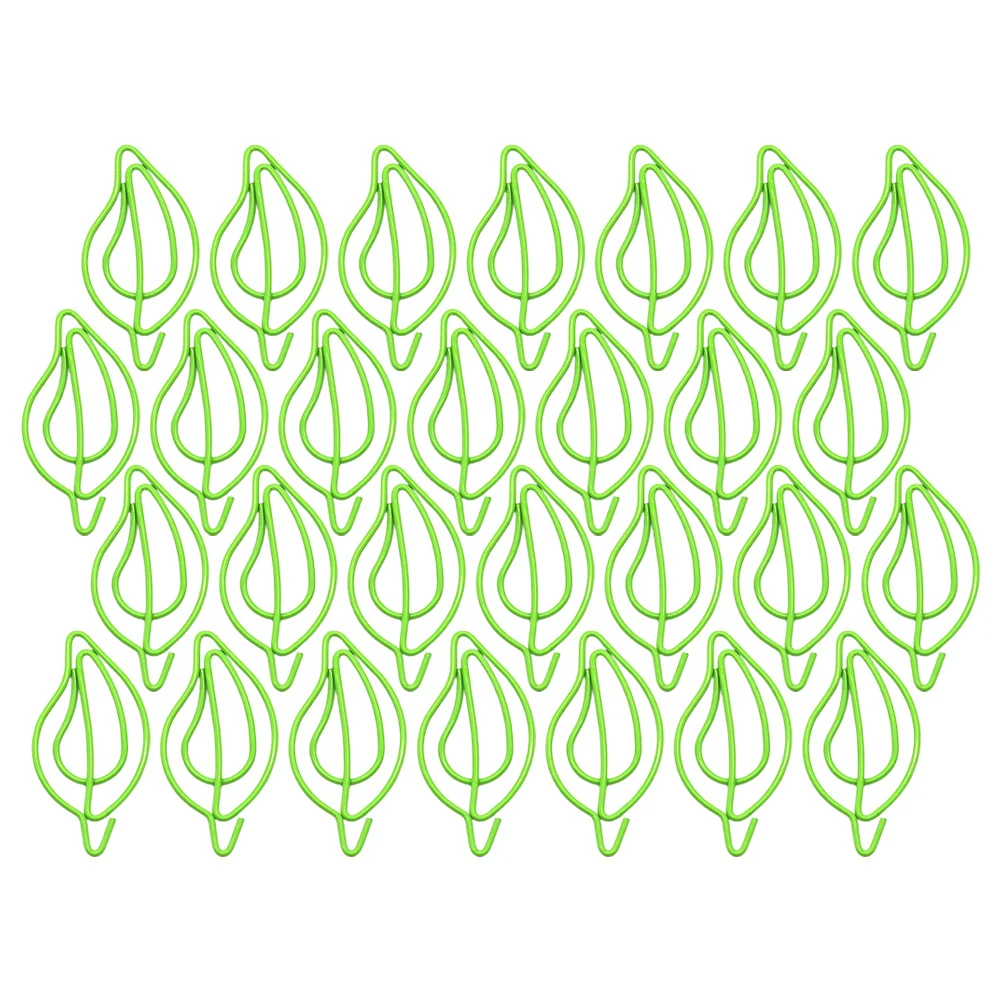 50 قطعة من مشابك الورق على شكل ورقة شجر، مشبك ورق ملون فريد من نوعه، مشابك ورق صغيرة متعددة الوظائف لملف المنزل والمكتب #5