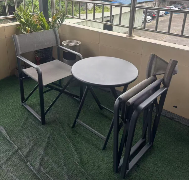 Factory Wholesale Modern Lightweight Aluminum Folding Chair For Garden Park Restaurant Coffee Shop Camping Fishing Outdoor Use