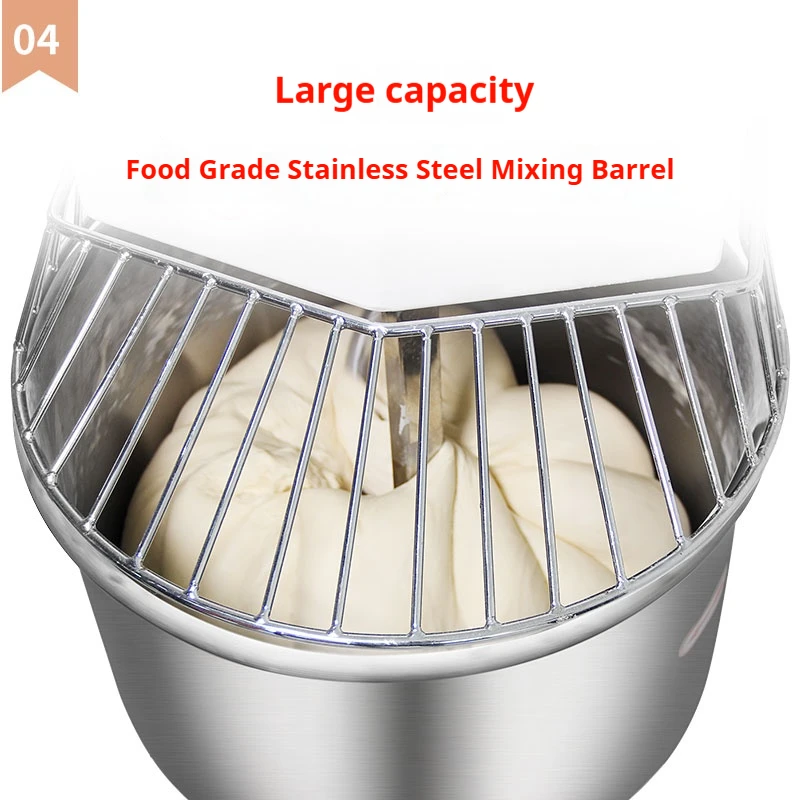 Mezclador de masa de doble acción de doble velocidad: amasadora multifunción comercial para masa de pan