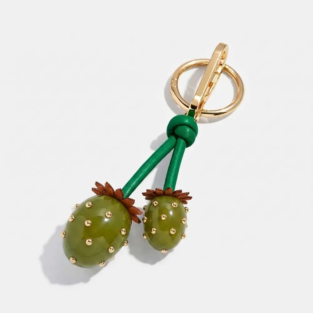 Bag Accessories Elegant Fruit Keychain Alloy Inlaid Metal Nails Bag Charm DIY Grape Bag Pendant Summer
