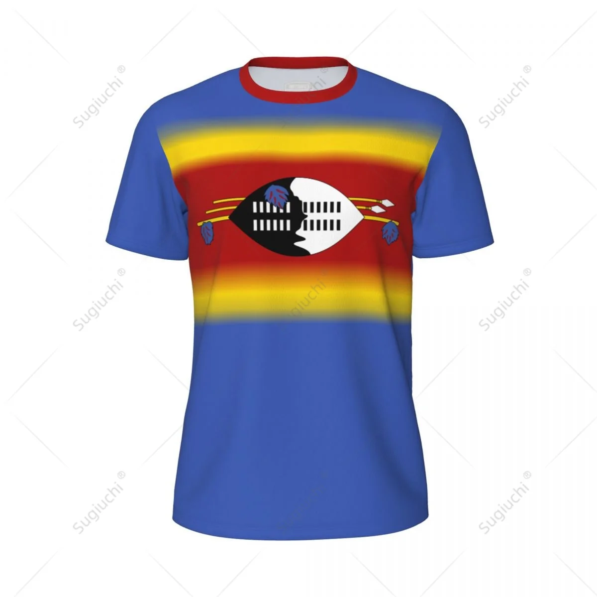 Sports Mesh T-shirt Eswatini Flag For Running Bike Soccer Tennis Football Fitness Tees 3D Printed Custom