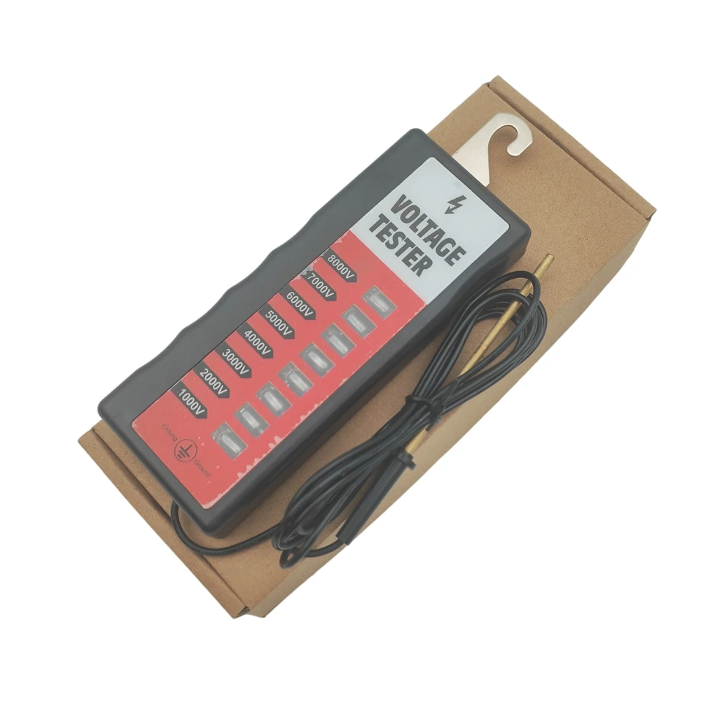 For Agricultural Security Electric Fence Tester Accurate Detection 8 Neon Light Display Battery Free Operation