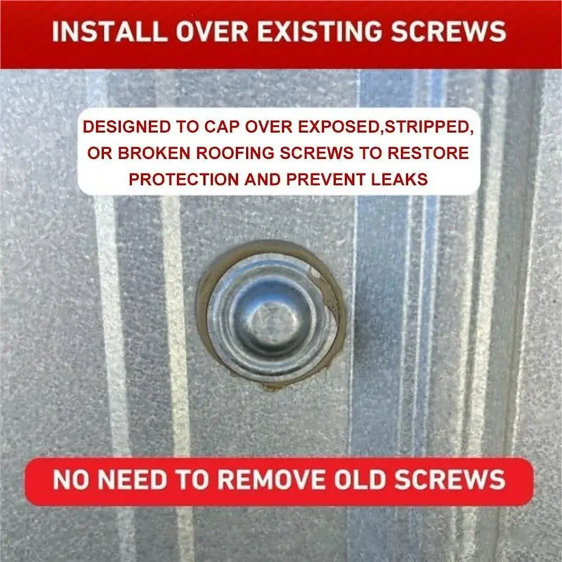 A25I-Screw Covers Caps Metal Roof Screw Caps Protecting Screw Heads For Metal Roof Siding Barn Shed RV Outdoor Use