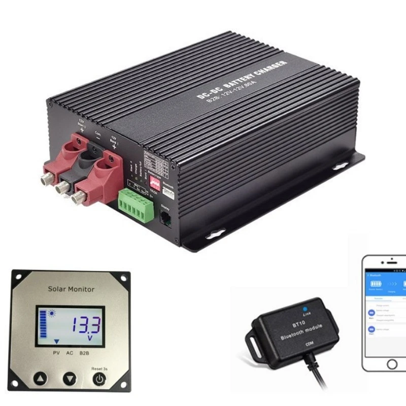 12V 60A Charger Booster for RVs Campers Ships DC To DC Charger Support Bluetooth Automatic Smart Battery Chargers