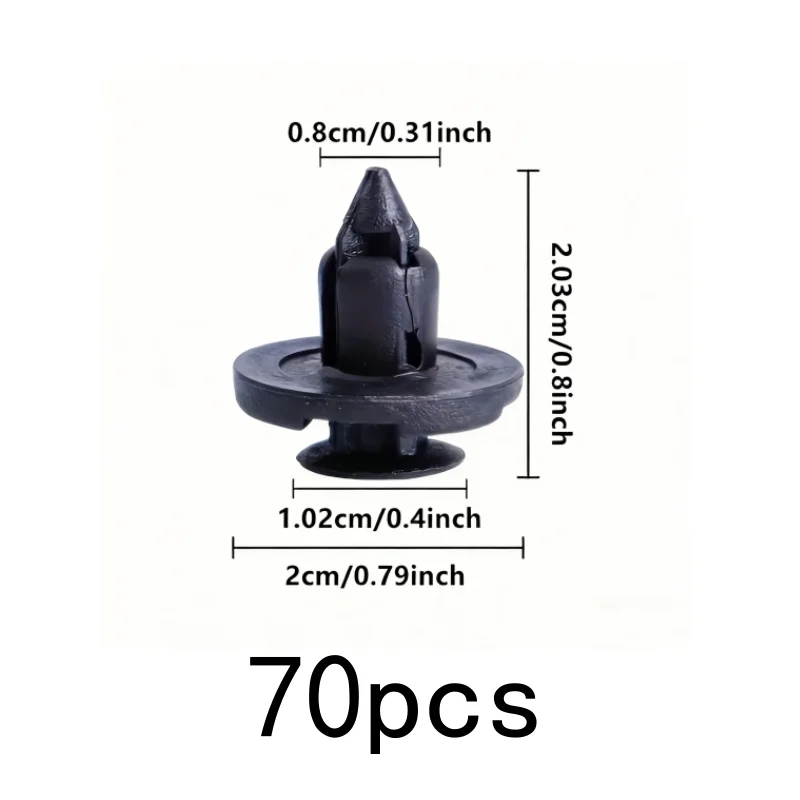 70Pcs Black Mud Flap Install Kit, Anti-Aging, Universal for Cars