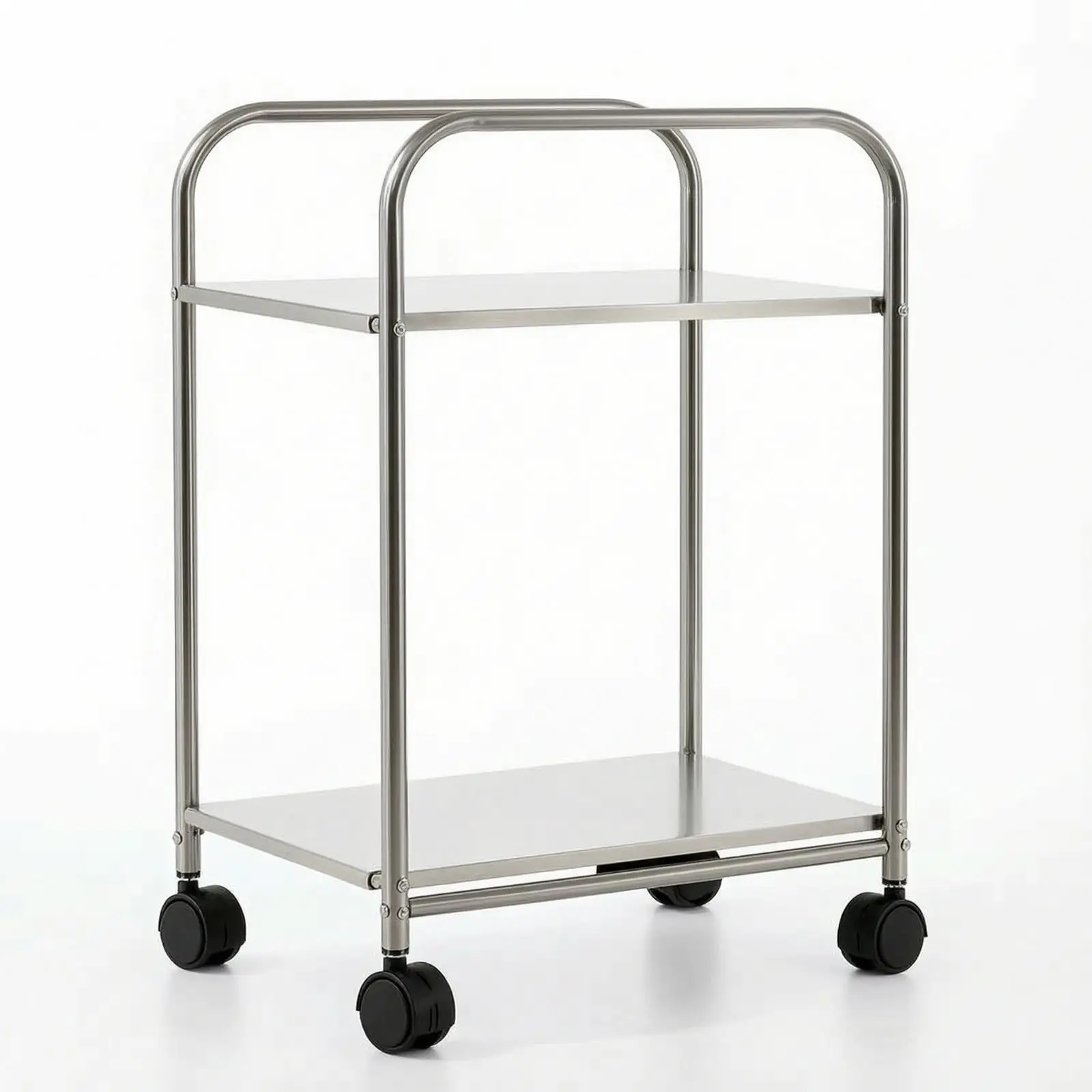Stainless Steel Rack Mobile Storage Metal Shelving Sturdy Organizer Shelf with Wheels for Kitchen Bathroom Bedroom and Entryway
