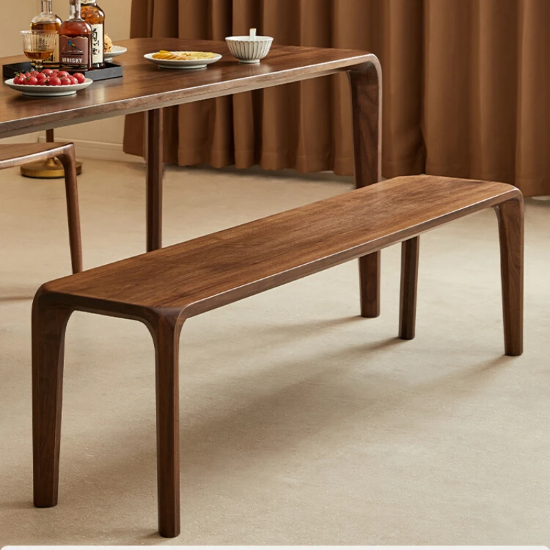 

Black walnut bench solid wood bench home dining chair tail stool