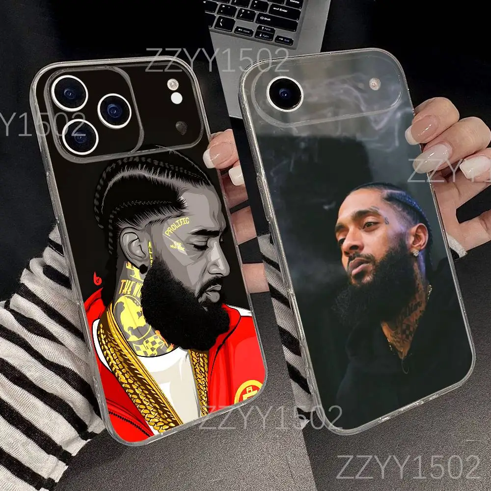 

N-NipseyS Rapper H-HussleS Phone Case For iPhone 17,16,15,14,13,12,11 Pro,Max,Plus,X,XS,XR,SE4,E Mini Transparent Soft