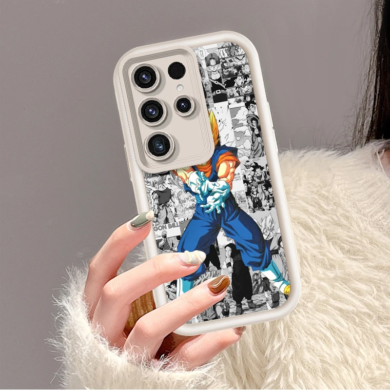 D-Dragon Ball Z Anime Goku For Samsung Note 20 S24 S23 S22 S21 S20 Ultra Plus FE A25 A23 A22 A15 A31 5G Eye Ladder Back