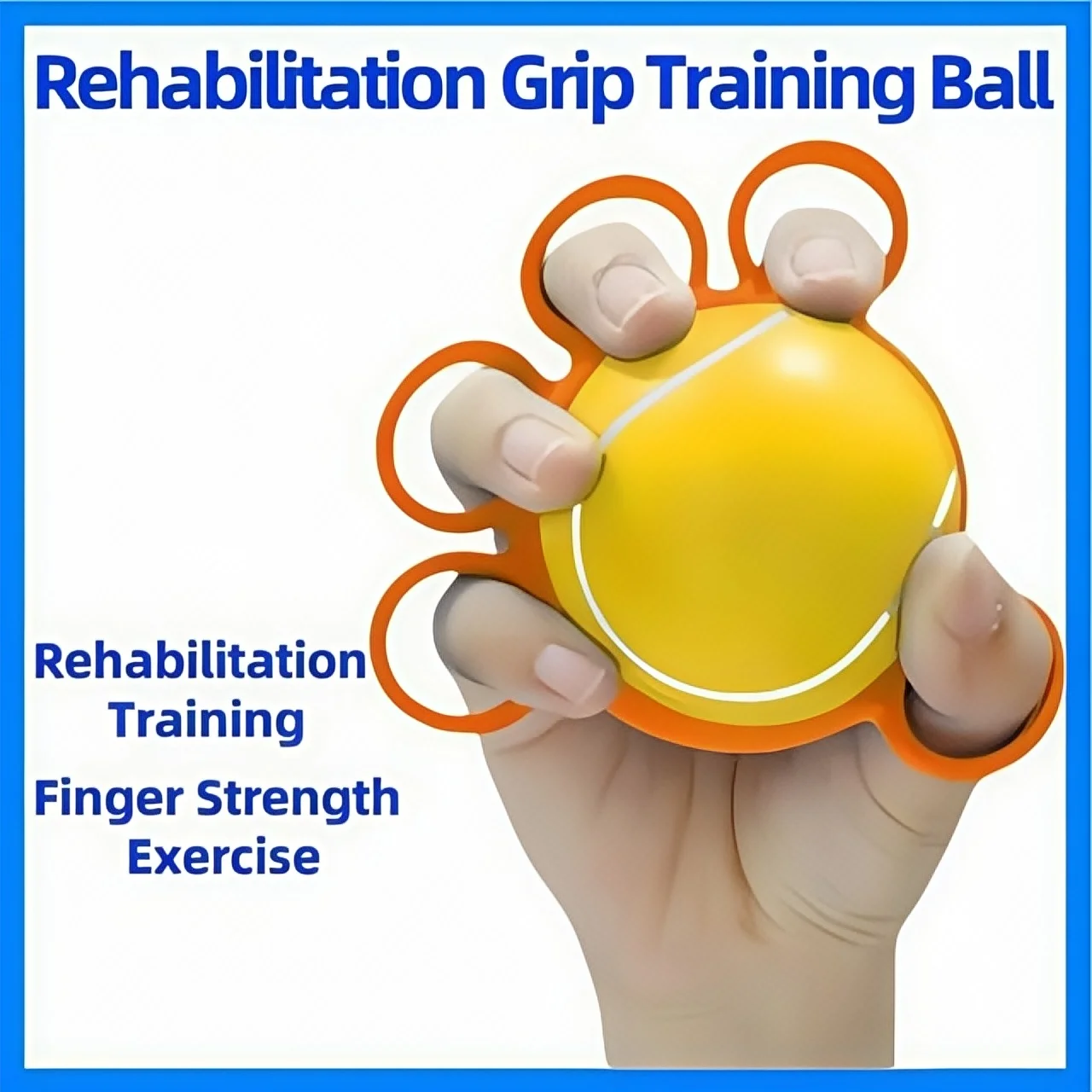 5 Finger Grip Exercise Ball Silicone Squeeze Ball Hand Grip Strength Trainer Rehabilitation Ball Stress Relief Fidget Toy for Ha