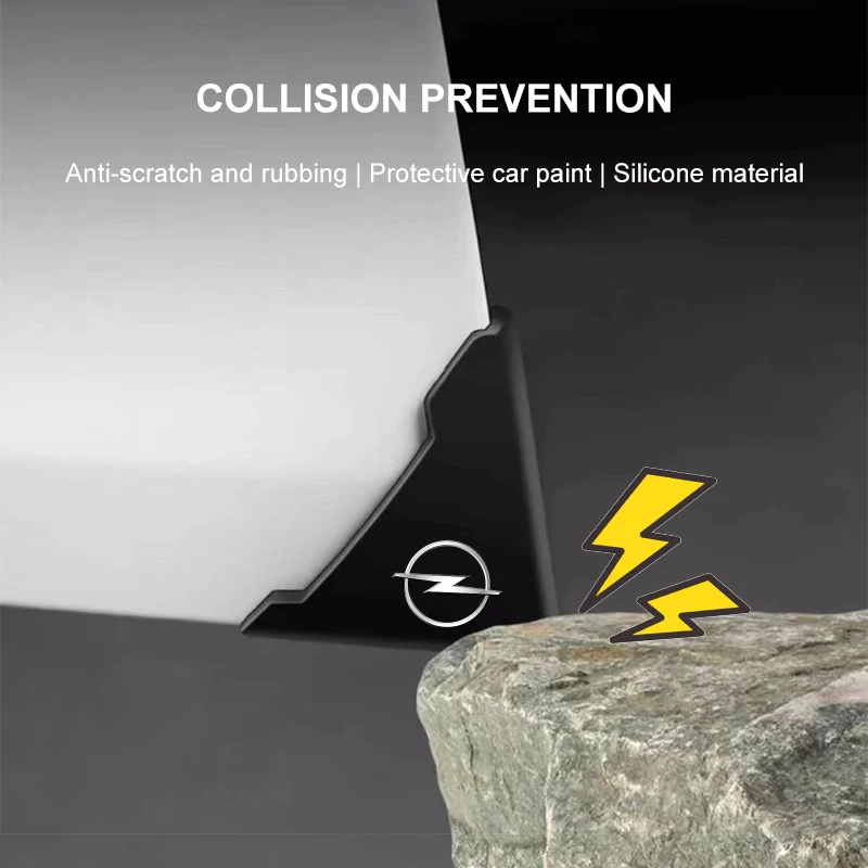 2 قطعة باب السيارة الزاوية سيليكون واقية المضادة للتصادم غطاء لأوبل أسترا H G J إنسيجنيا موكا زافيرا كورسا فيكترا C D