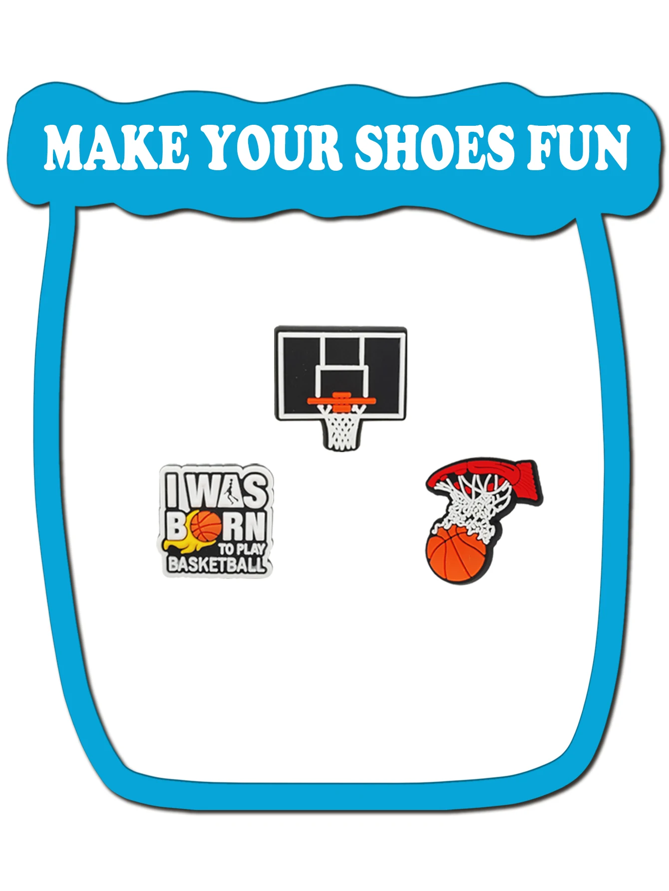 16 peças decorações temáticas de basquete amuletos de sapato para sandálias crocs bolha slides, acessórios de sapatos de pvc para presente de aniversário