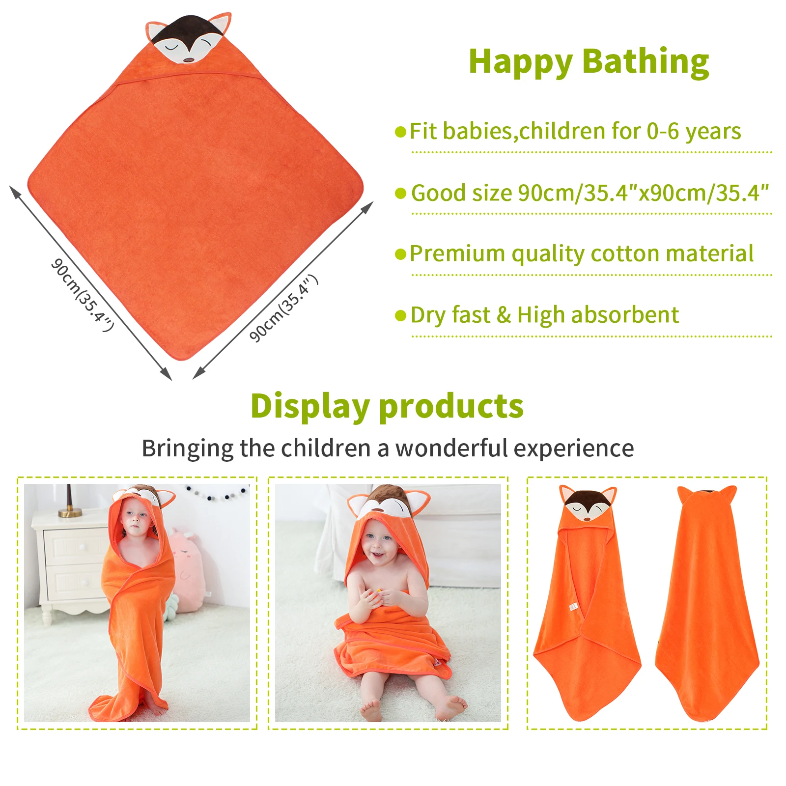 MICHLEY Elephant Shark Soft Baby Bath Towel Cotton Hood Newborn Hooded Animals Bath Towel Robe Bathrobe Kids For Boys Girls 0-6T