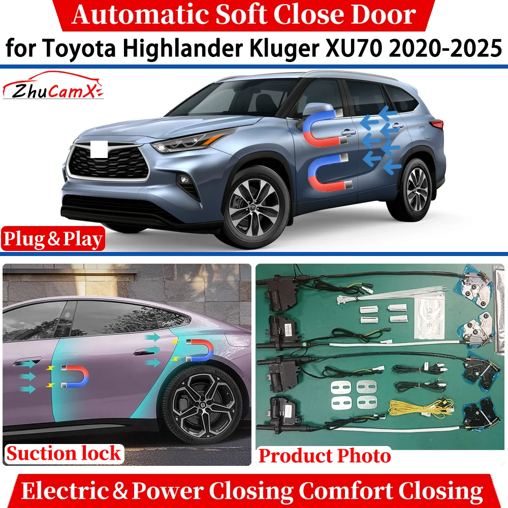 Para Toyota Highlander Kluger XU70 2020-2025 puerta de Cierre Suave automática energía eléctrica sistema de bloqueo de succión de cierre cómodo