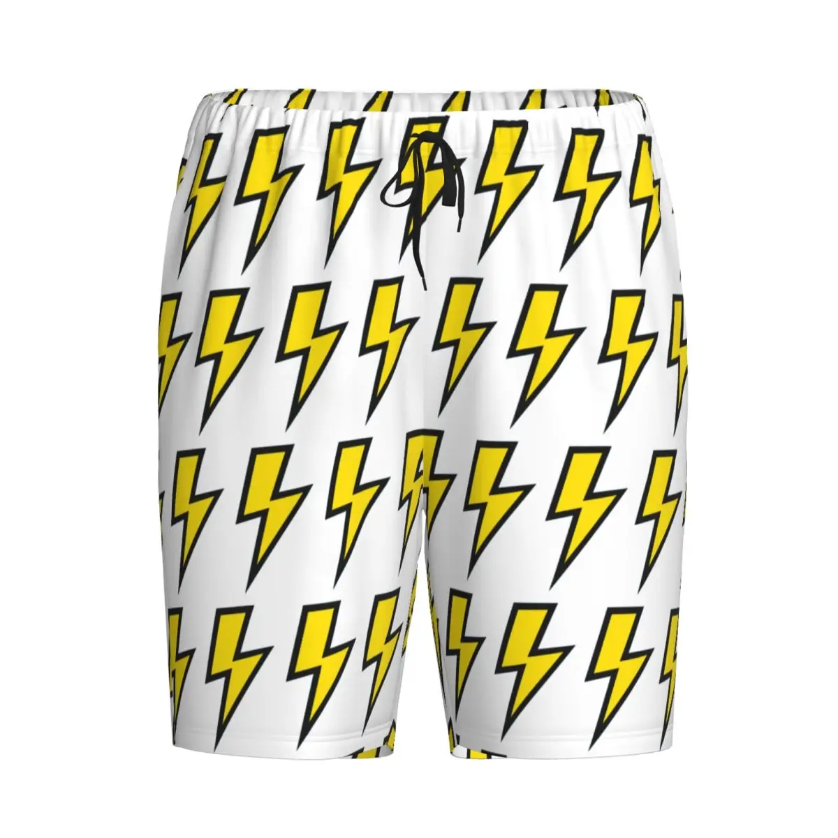 

Мужские пижамные штаны с желтыми молниями на ярко-синем фоне, шорты для сна, домашние брюки, нижняя часть пижамы