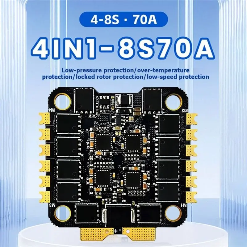 ABKI-Brushless Flight Controller Electronic Speed Control 4 In 1 8S70A AM32 ESC 70A 4S-8S