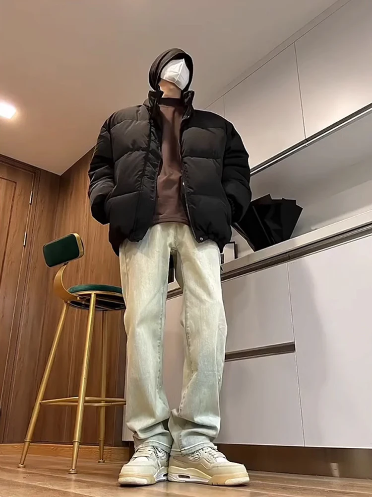 

Мужские джинсы Slim Fit из эластичного денима, прямого кроя, молодежные, из смесового хлопка и полиэстера, длинные брюки