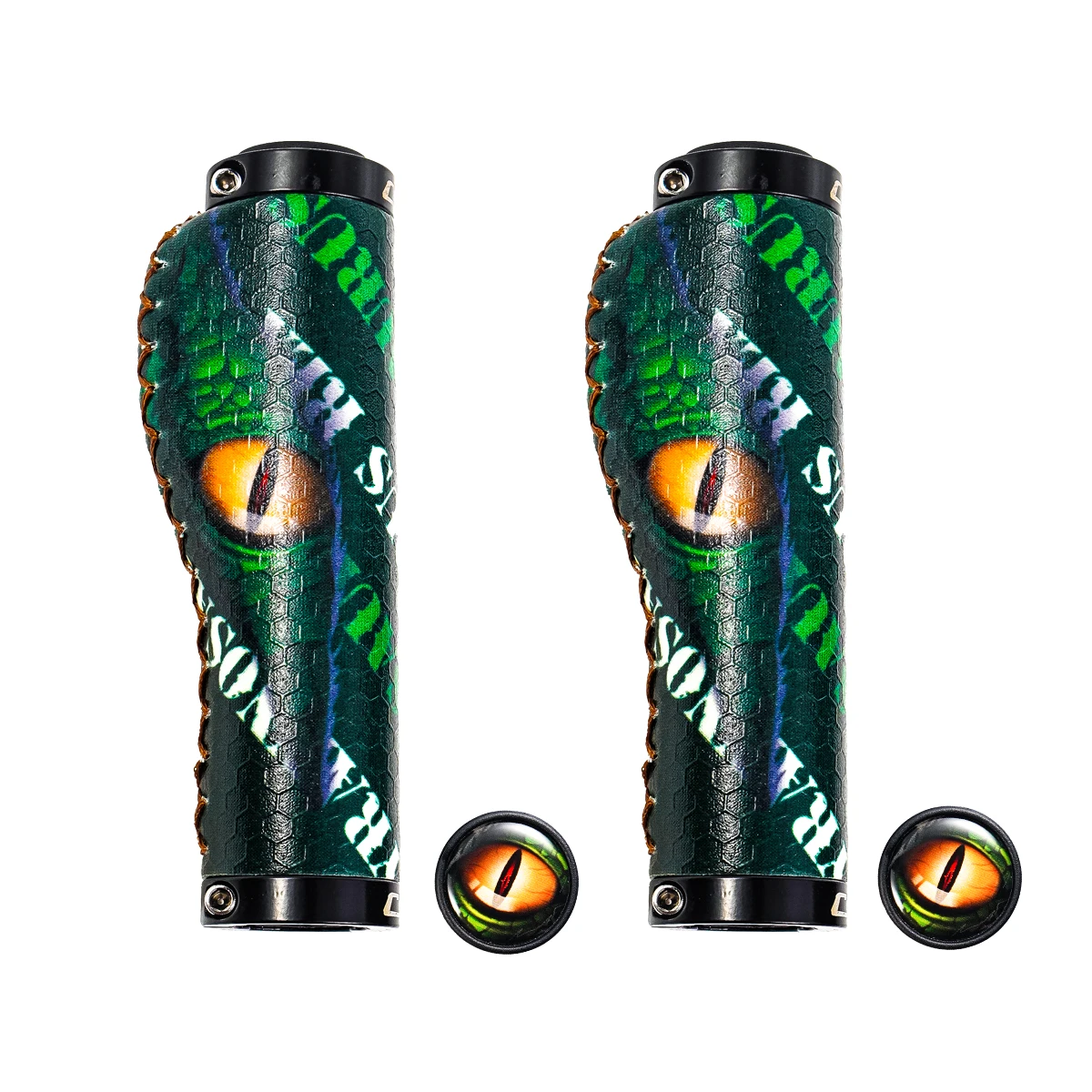 CNC Bicycle Grips, Anti-Slip Rubber, Ergonomic Bike Handlebar Grip, 1Pair