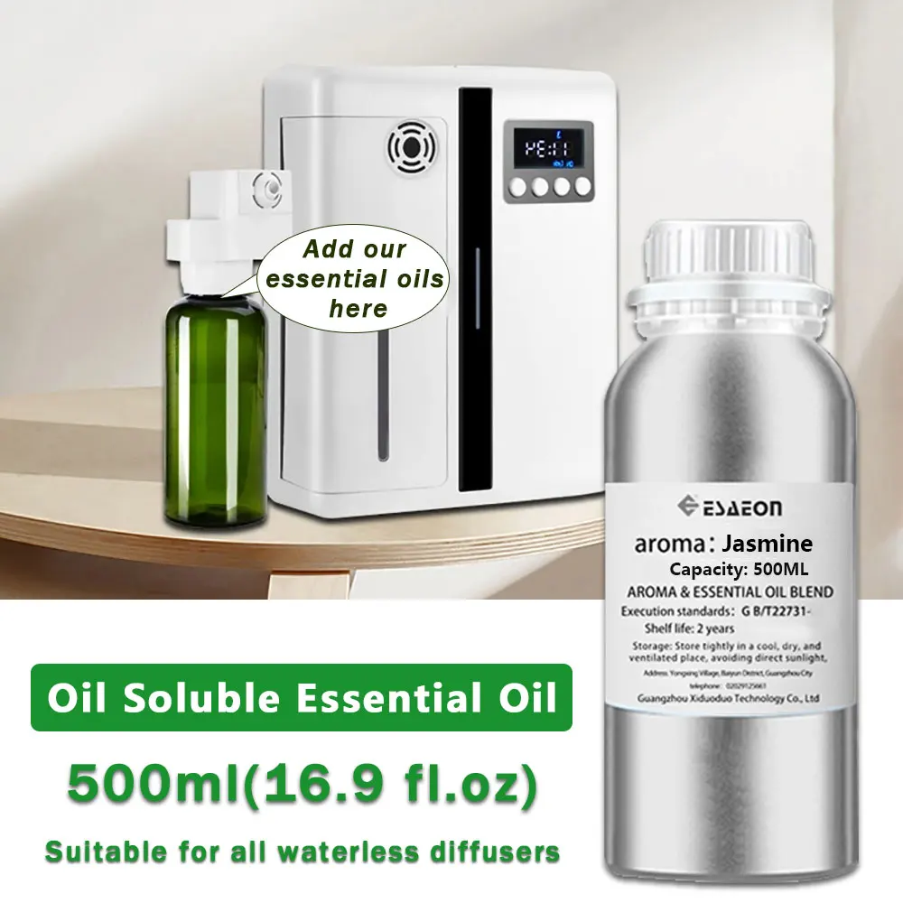 ESAEON 500ml (16.9 fl.oz) Aceite Esencial de Jazmín/Té Blanco de Bulgari - Aceite Perfumado para Difusor, para Máquina de Aromas y Fragancias