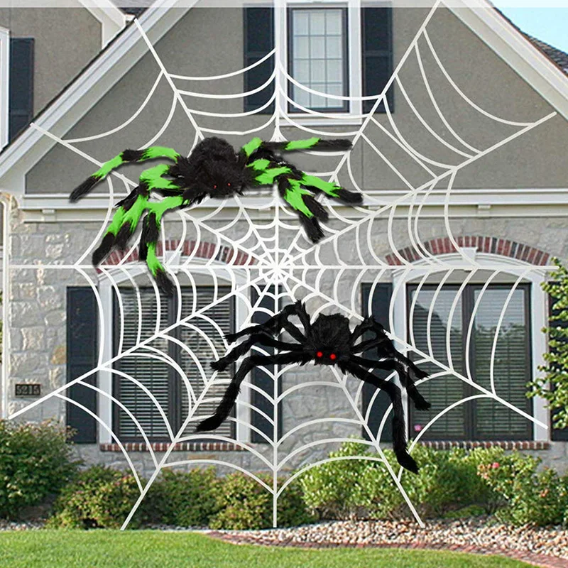 30/90/150 cm Halloween schwarze gruselige Riesenspinne Riesiges Spinnennetz Halloween Dekor Home Bar Spukhaus Requisite Urlaub Outdoor Dekor – Detail 10