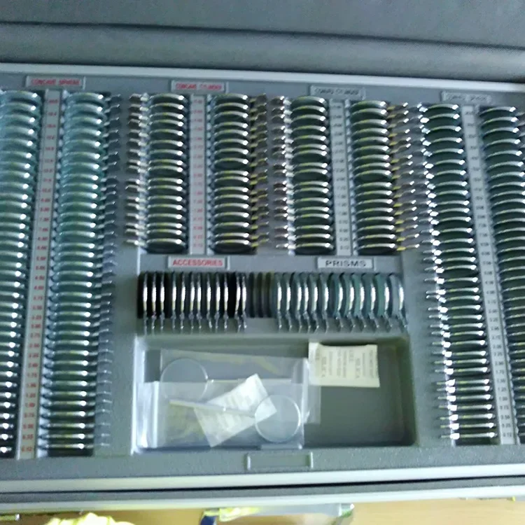 Glasses insert box TLS-232 metal outer ring glasses tool insert box, optometry equipment lens box