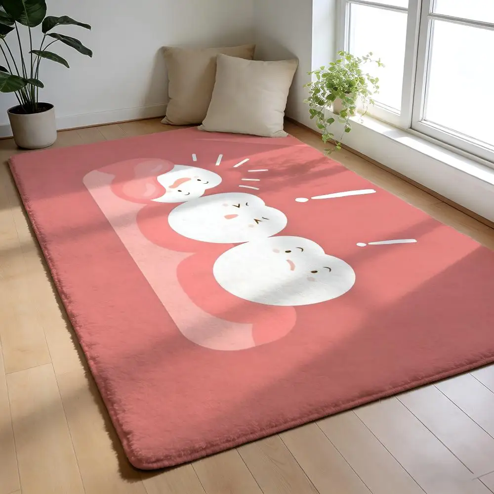 Dental Clinic Novelty Tooth Anime Floor Mat Soft Flannel Floor Mat Non-Slip Absorbent Rug For Home Bedroom Bathroom