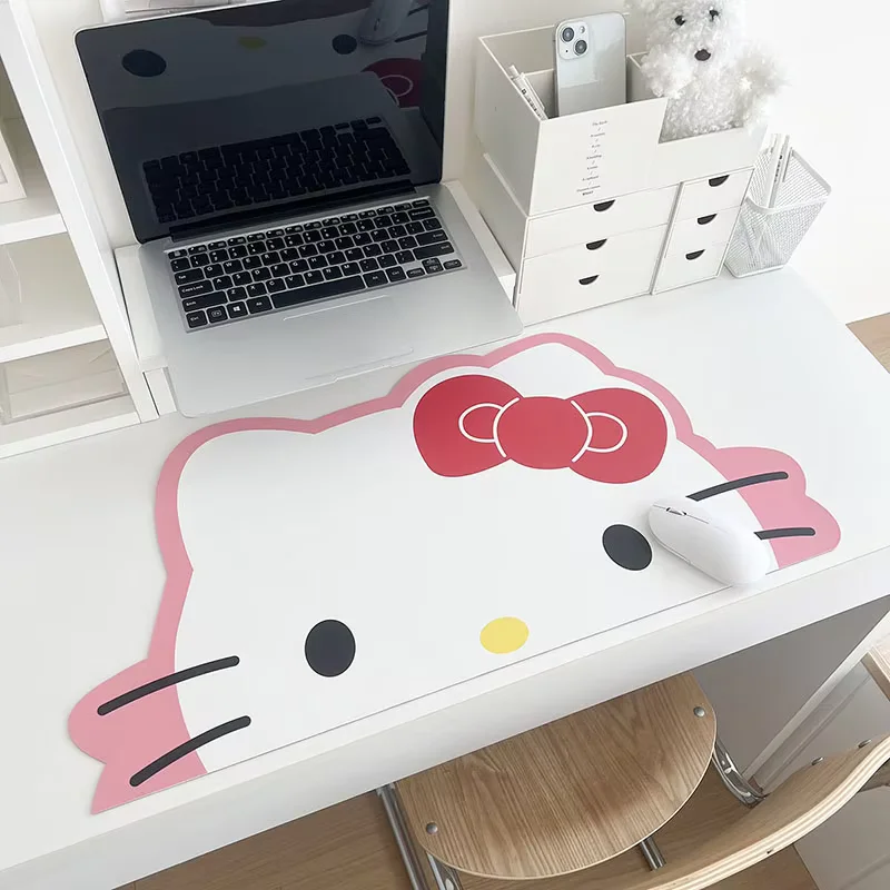 

New Sanrio Hellokitty Leather Mouse Pad Kawaii Cute Mousepad Gaming Office Computer Desktop Anti-Slip Pad Desk Mat