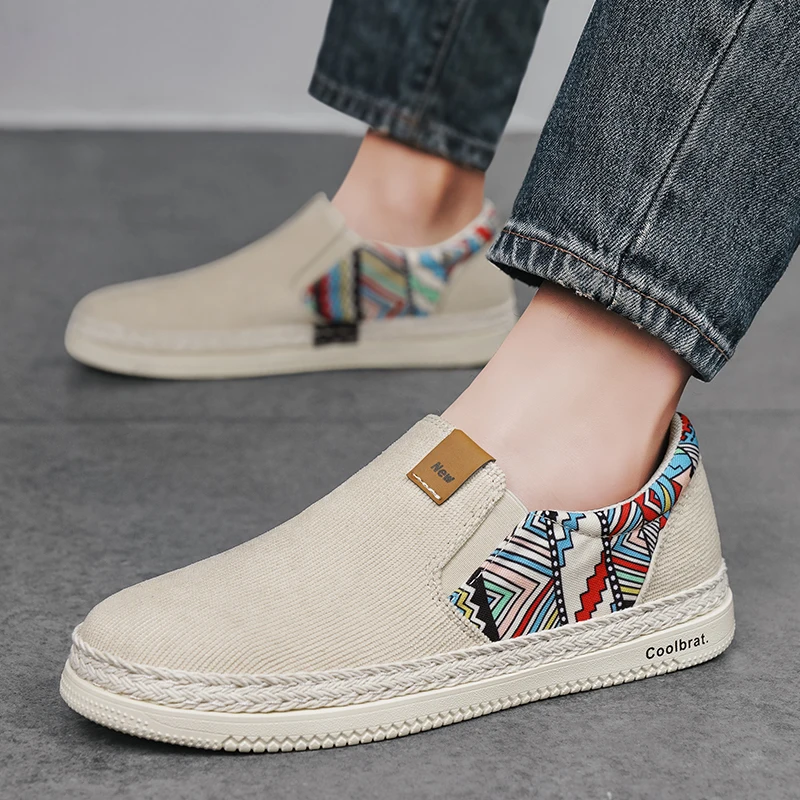 Portable men casual cloth shoes ultra light weight, compact design, breathable shoes for travel and business trips view 5
