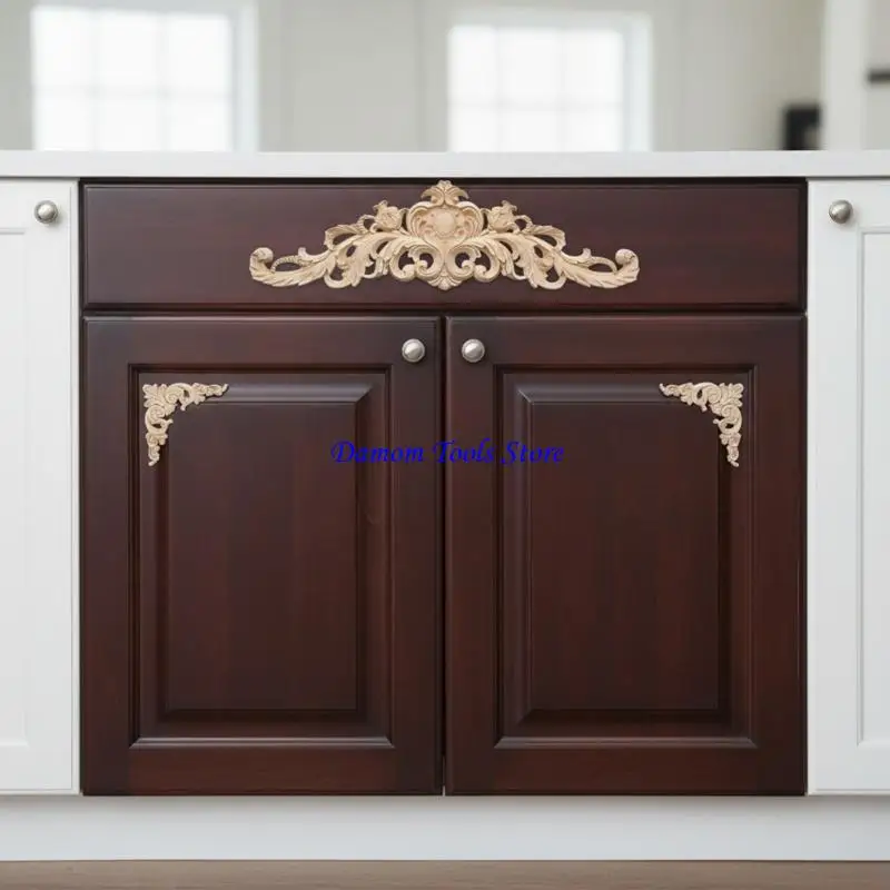 57BE 5/10pcs Unpainted Appliques Decorative Carved Onlay for Bed Door Cabinet