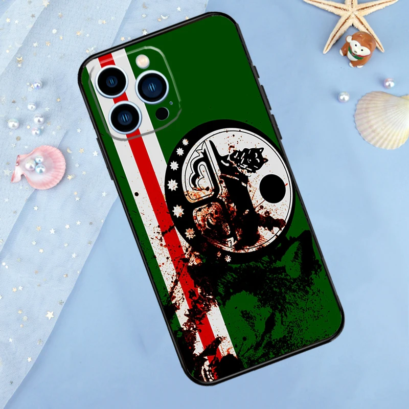 Chechnya Chechen Flag Phone Case For iPhone 13 11 12 14 15 16 Pro Max 7 8 Plus XR XS Max X Silicone Cover