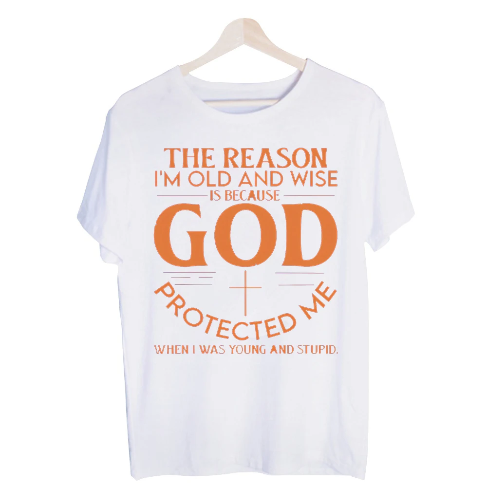 Men's Religious Typography Print Graphic Tee, Short Sleeve Crew Neck T-Shirt for Casual Daily Wear