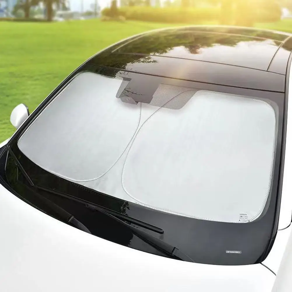 Auto-Windschutzscheiben-Sonnenschutz, faltbarer Frontscheiben-Sonnenschutz, blockiert UV-Strahlen, reflektierender Auto-Sonnenschutz. – Detail 9