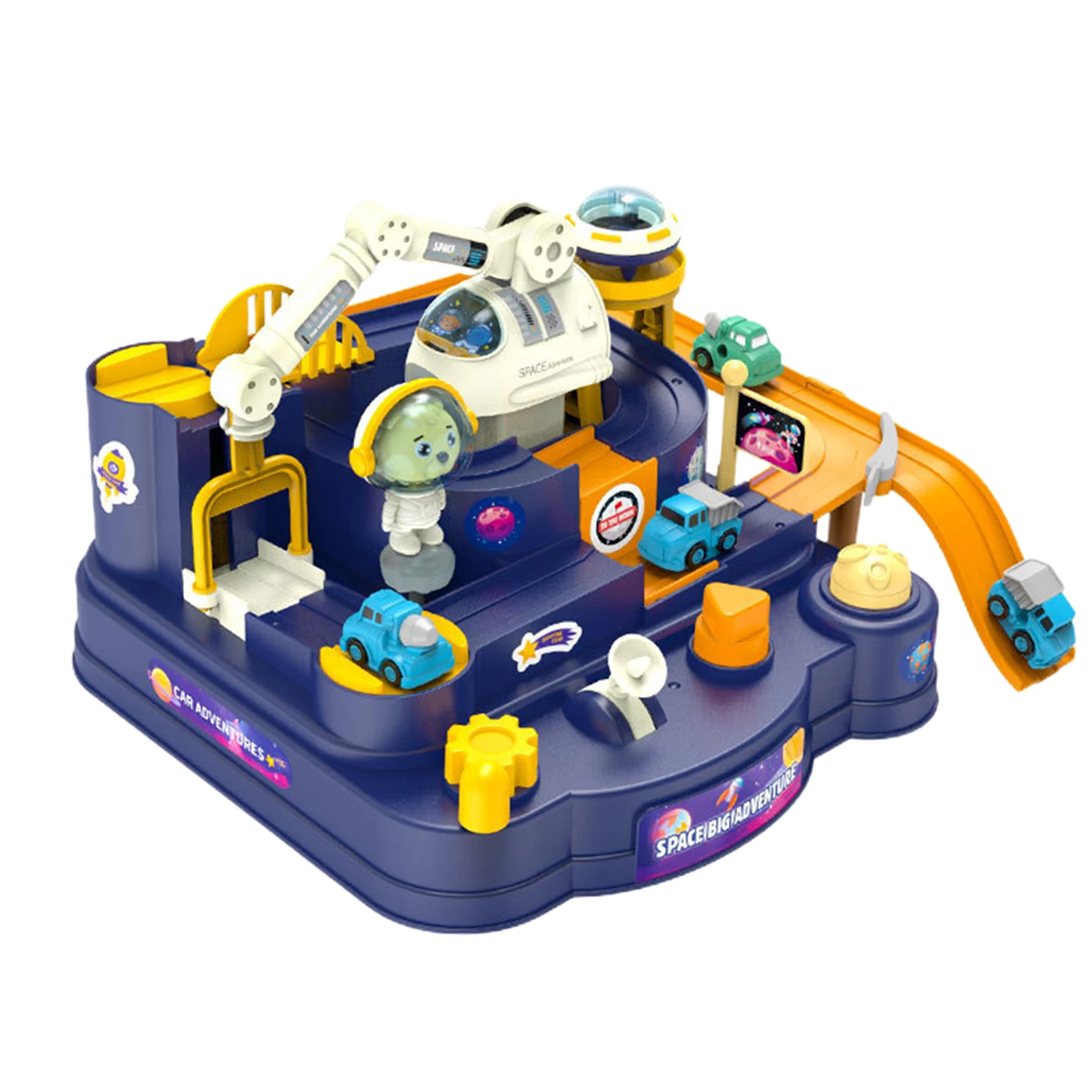 

Забавные игрушки для космических треков, сделай сам, сборка, железнодорожный автомобиль, ранние развивающие игрушки для детей