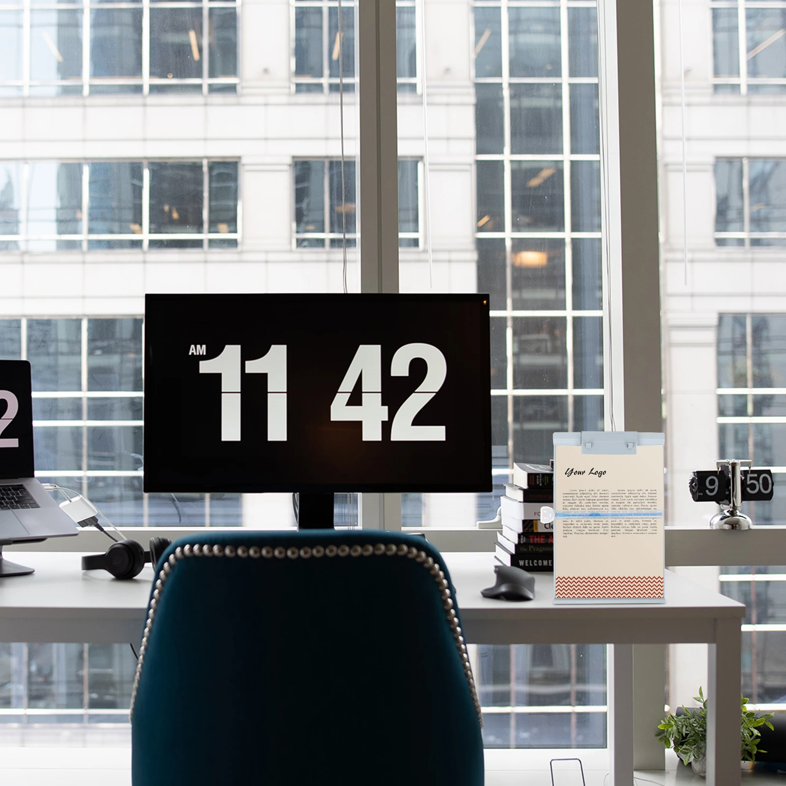 

Space-Saving Plastic Document Stand Adjustable Desktop Paper Holder for Reading Writing and Copying Comfortable Viewing Position