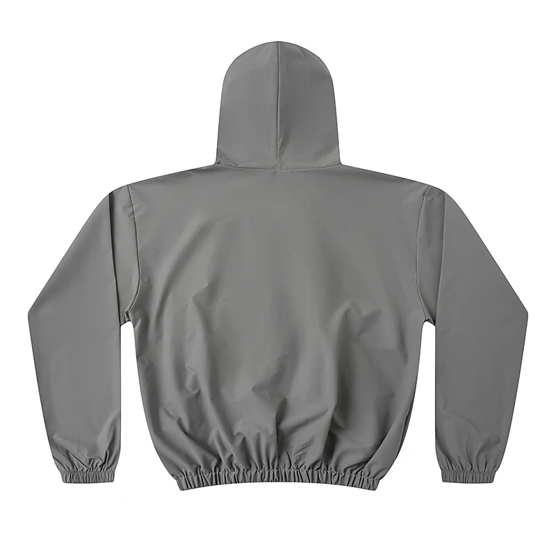 Kanye West Hooded Windbreaker American Trendy Half-Zip Outdoor Sun Protection Jacket Plain Version Outerwear Men Women