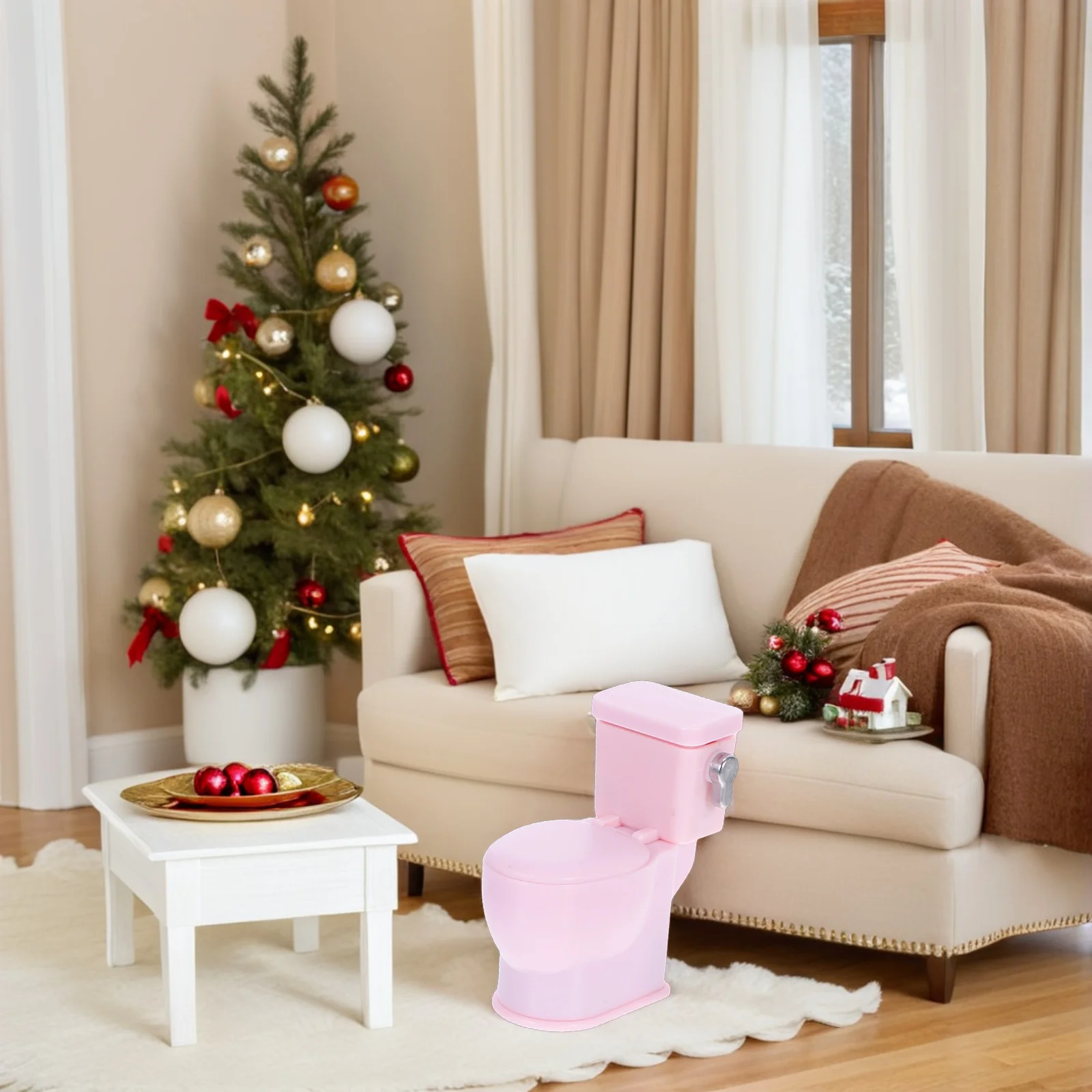 2 pçs acessórios para casa de bonecas móveis mini decorações de banheiro de plástico acessório em miniatura banheiro