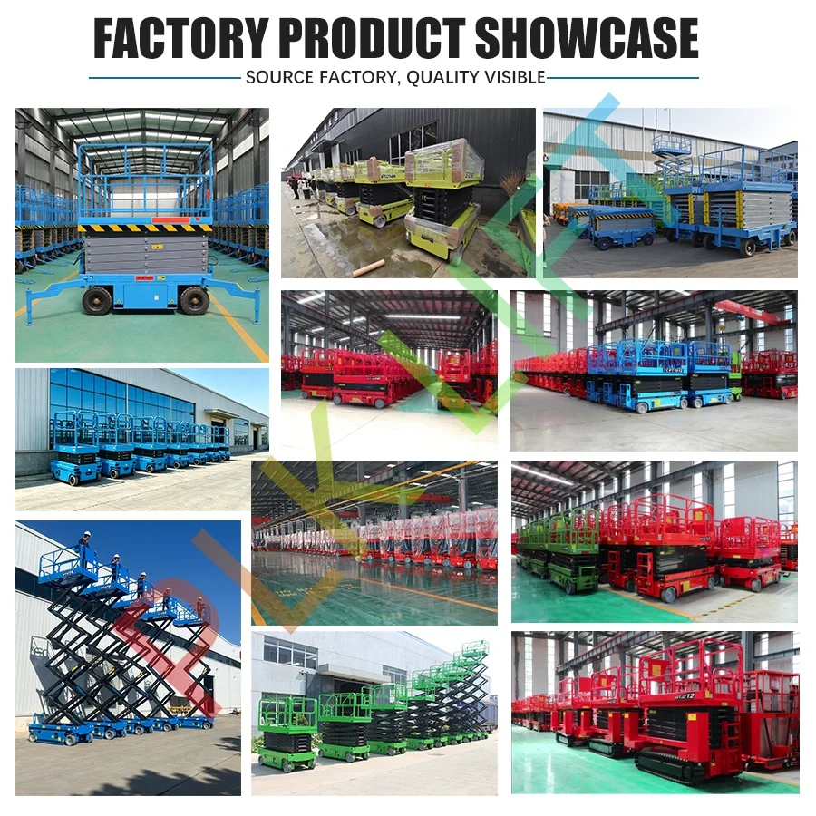 Elevation Scissor Lift Battery Work Platform 6m~16m Scissor Construction Lift with Basket Extension