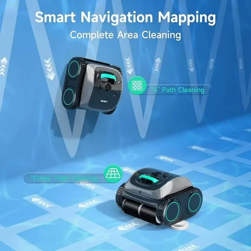 Automatic Electric Pool Cleaner Robot Lithium Battery Powered Swimming Pool Vacuum Cleaner for Inground Above Ground Pools