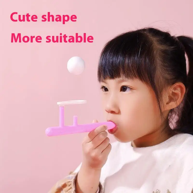 

5pcs Plastic Pipe Blowing Ball Kid Toy Outdoor Game Balance Training Spirometer Educational Learning Toy For Children Funny Gift