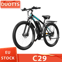 DUOTTS C29 Electric Bike 750W 29 inch Tire 48V 15Ah Battery 50km Range 50km/h Max Speed Electric Mountain Bike with Rear Rack